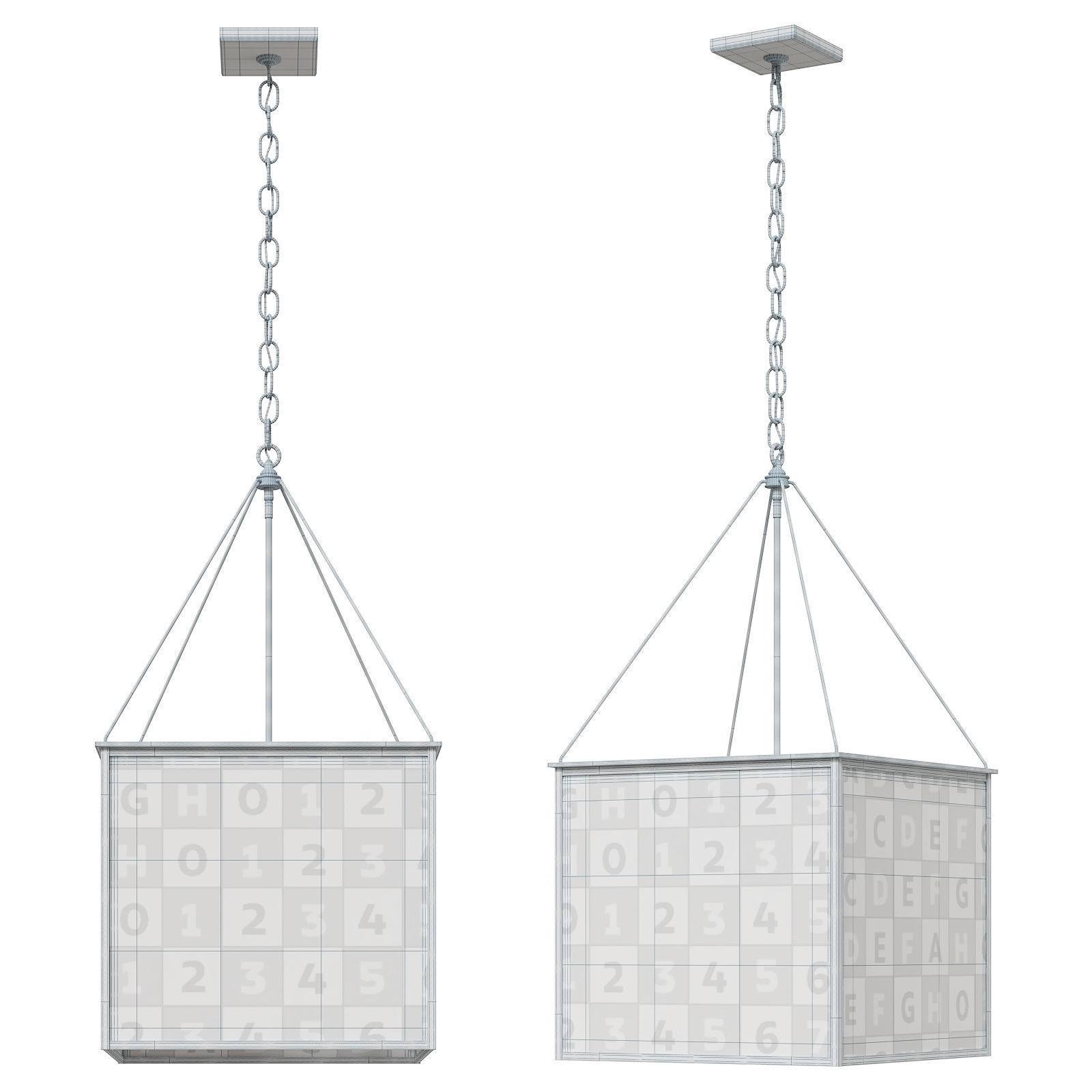 Urban Electric Chandelier Chisholm Clean 3D model_12
