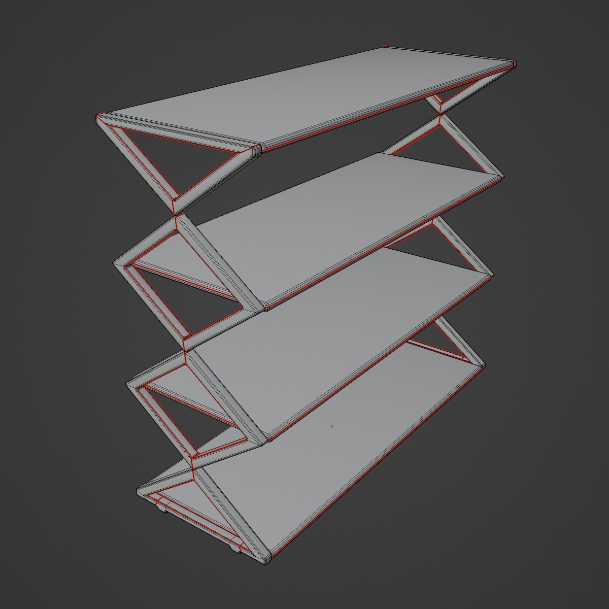 Shoe Rack 07 Low-poly 3D model_8