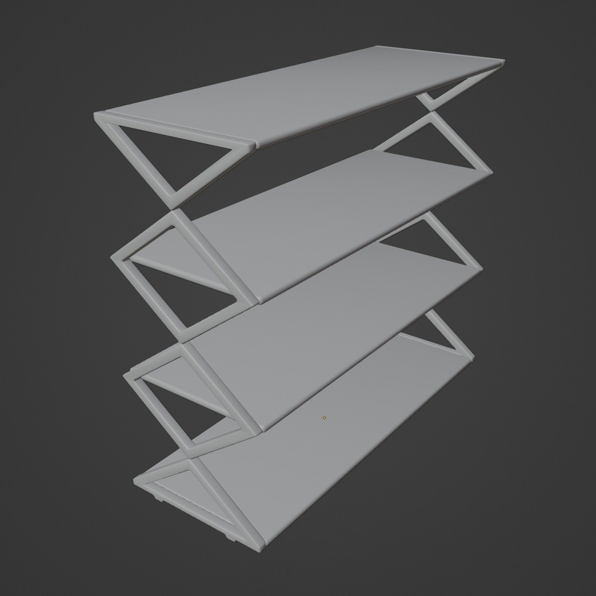 Shoe Rack 07 Low-poly 3D model_9