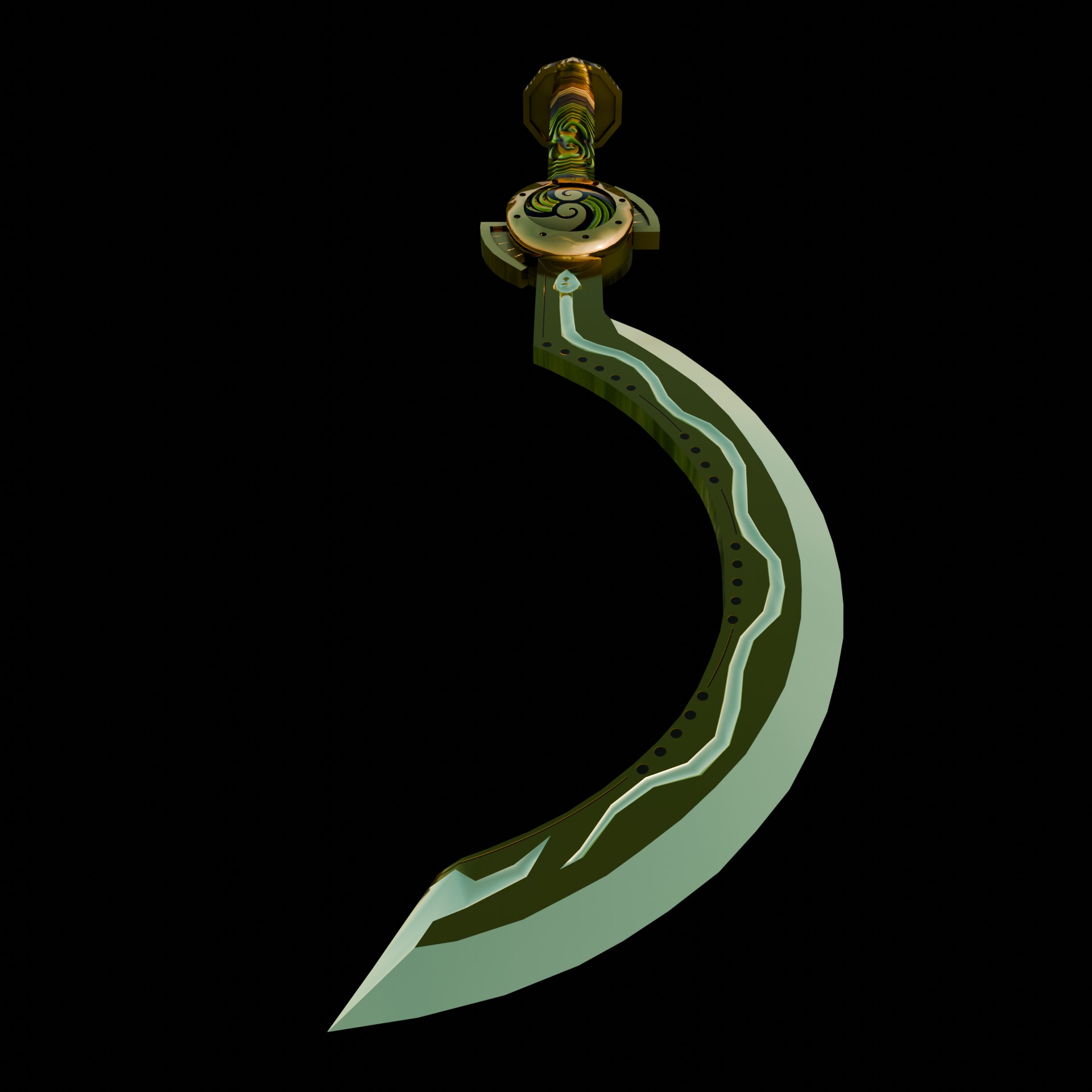 Fantasy Swords Low-poly 3D model_9