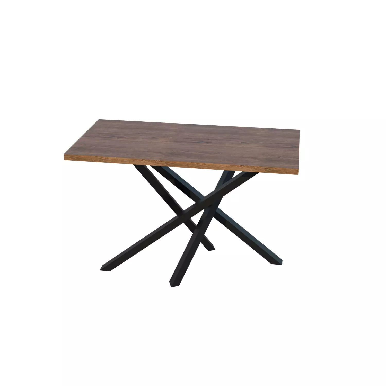 Stylish and Sturdy Loft-Style Table 3D model_0