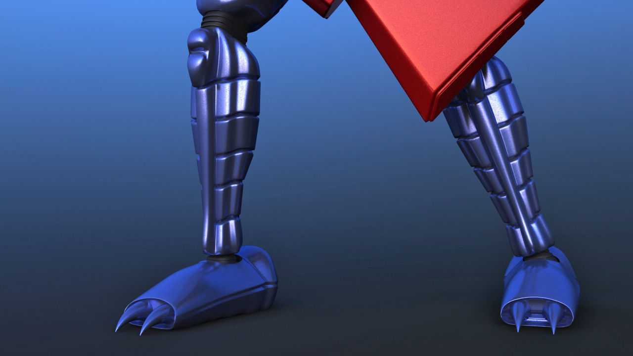 Futuristic Bass Player Robot 3D model_22