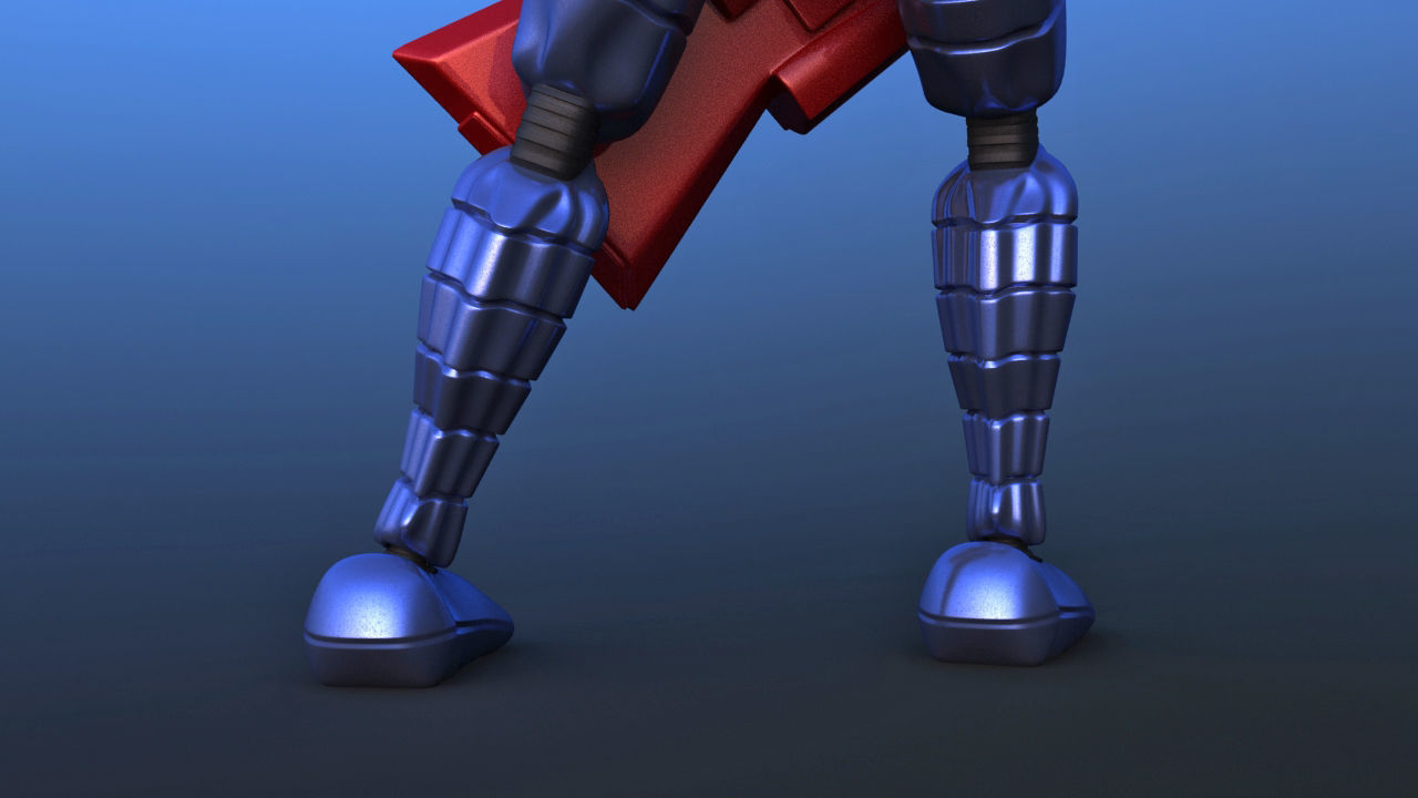 Futuristic Bass Player Robot 3D model_23