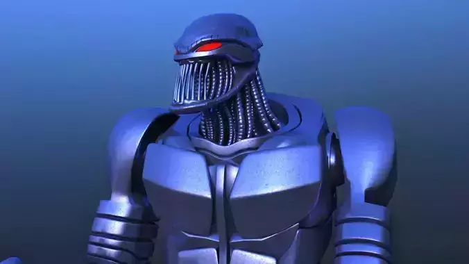 Futuristic Bass Player Robot 3D model