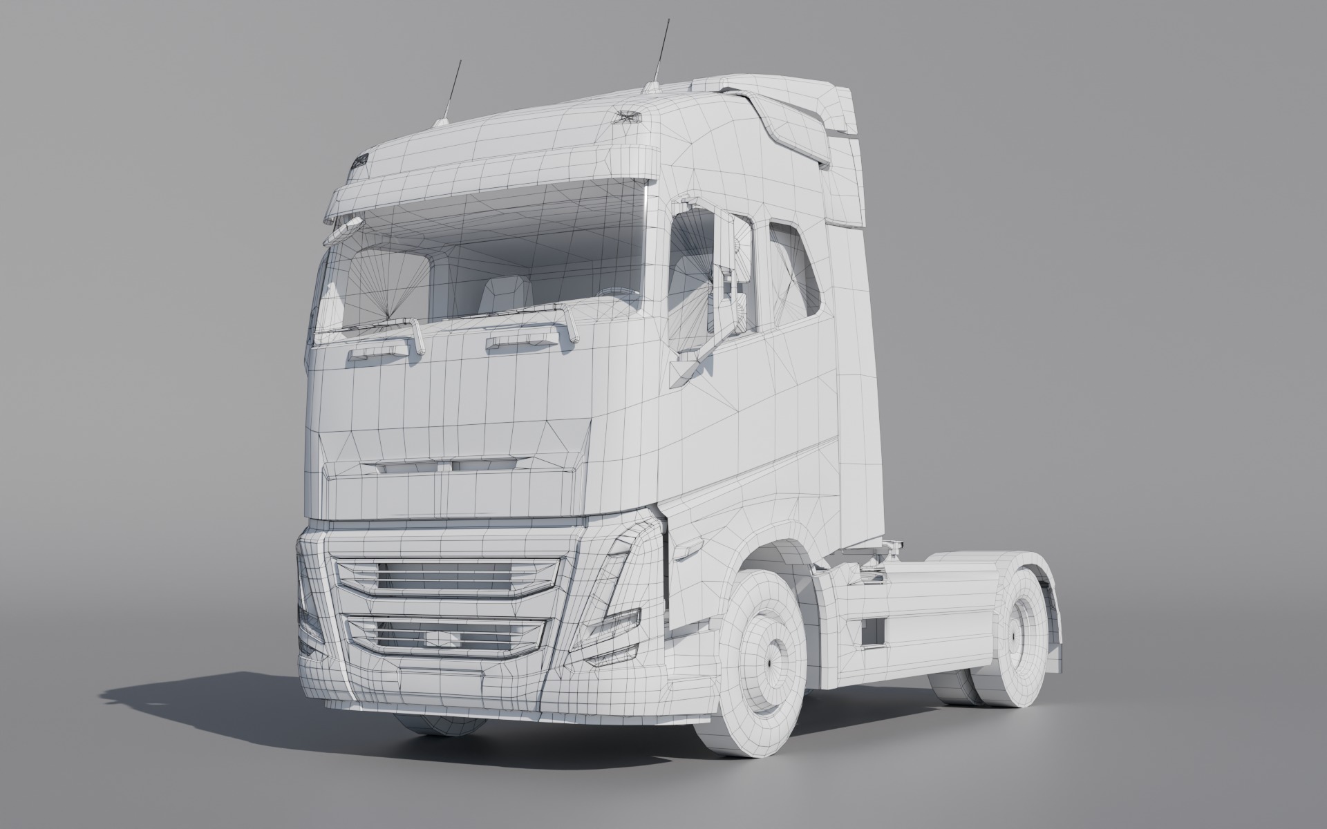 Volvo FH 2022 lowpoly Low-poly 3D model_11