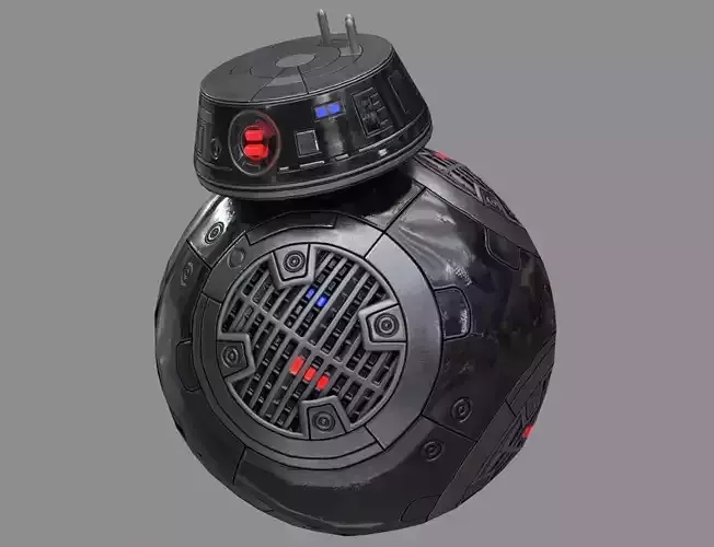 Star Wars BB-9E Robot Droid Black Low-poly 3D model