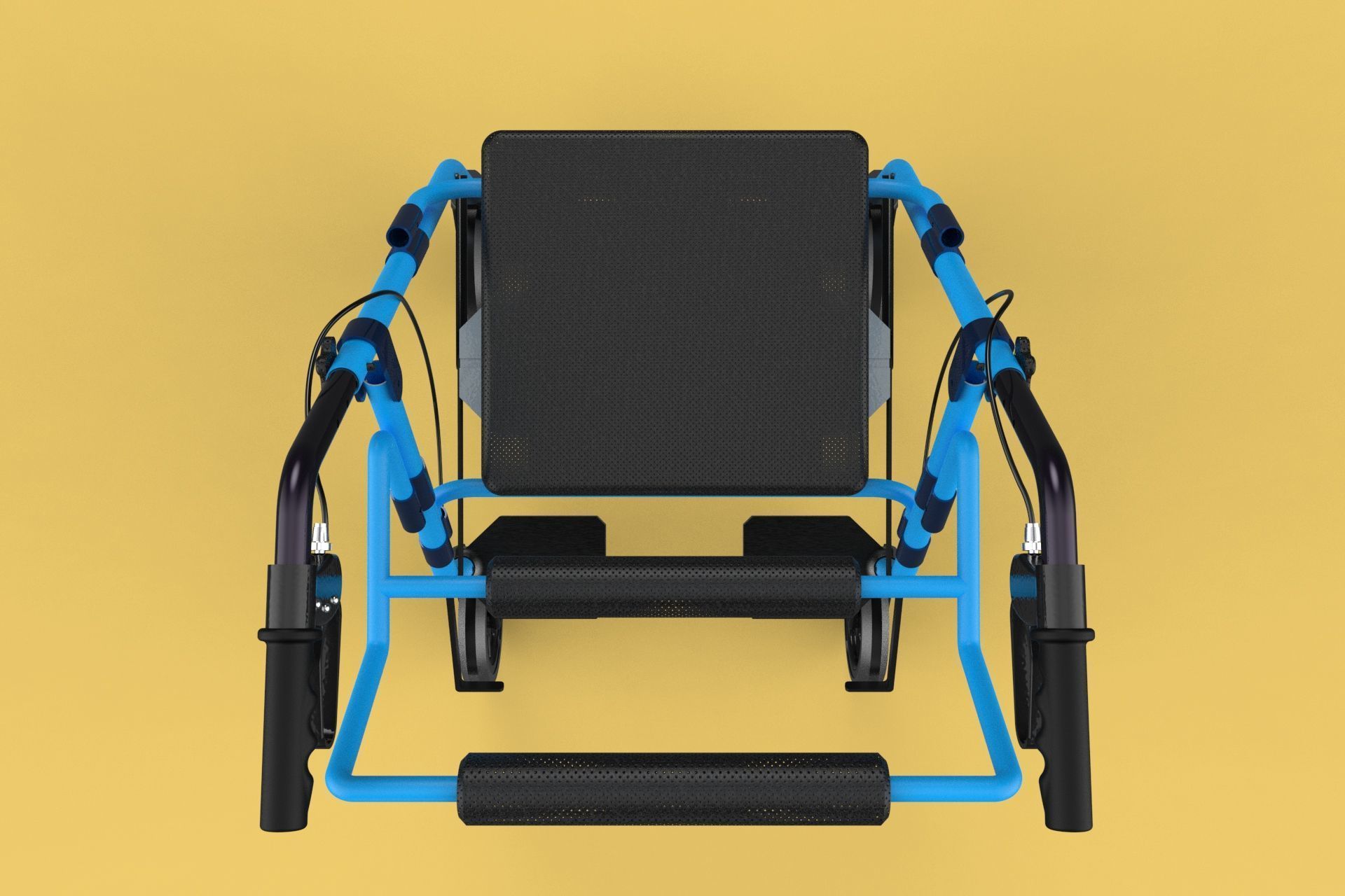 WALKING FRAME ROLLATOR ROLLING WHEELED WALKER FOLDABLE SEAT AID 3D model_37