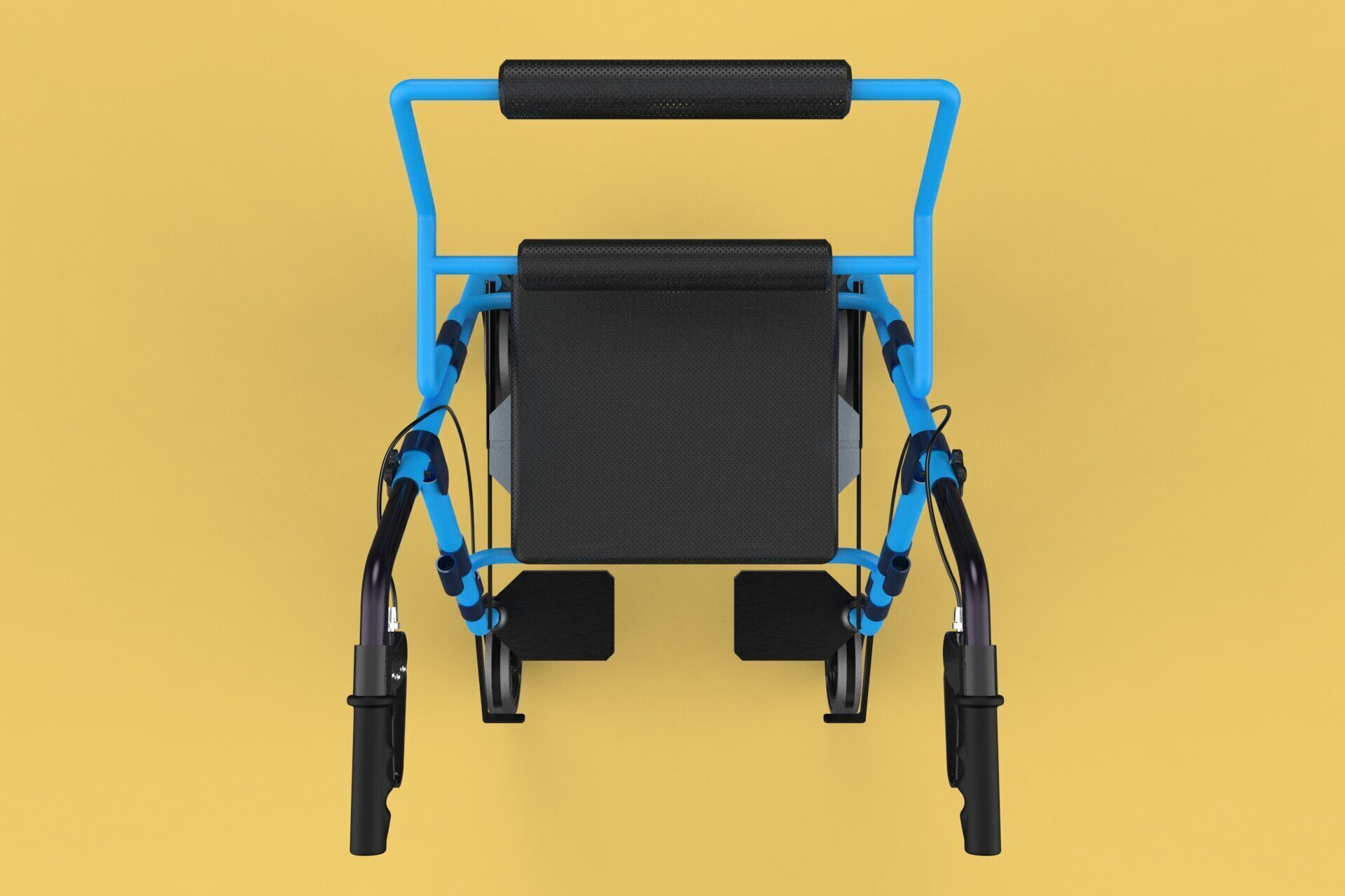 WALKING FRAME ROLLATOR ROLLING WHEELED WALKER FOLDABLE SEAT AID 3D model_15