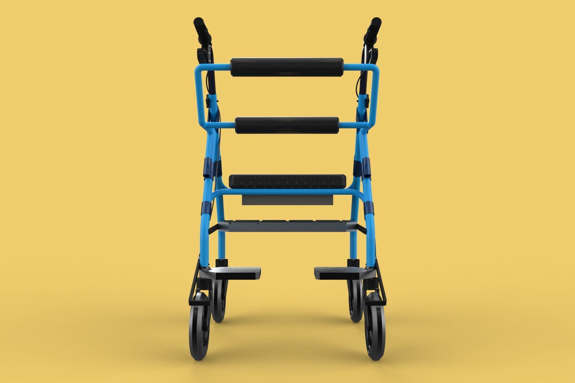 WALKING FRAME ROLLATOR ROLLING WHEELED WALKER FOLDABLE SEAT AID 3D model_29