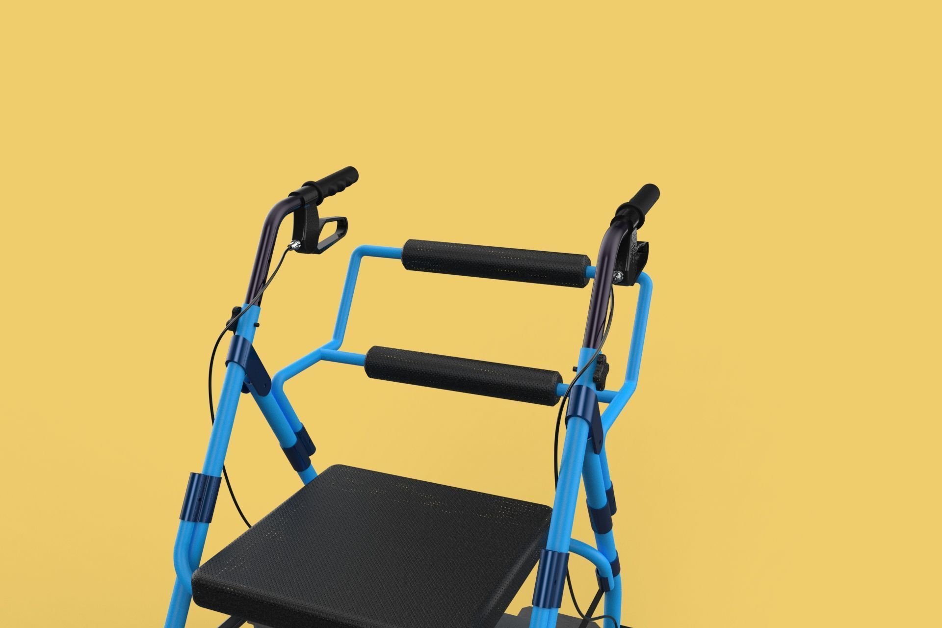 WALKING FRAME ROLLATOR ROLLING WHEELED WALKER FOLDABLE SEAT AID 3D model_61