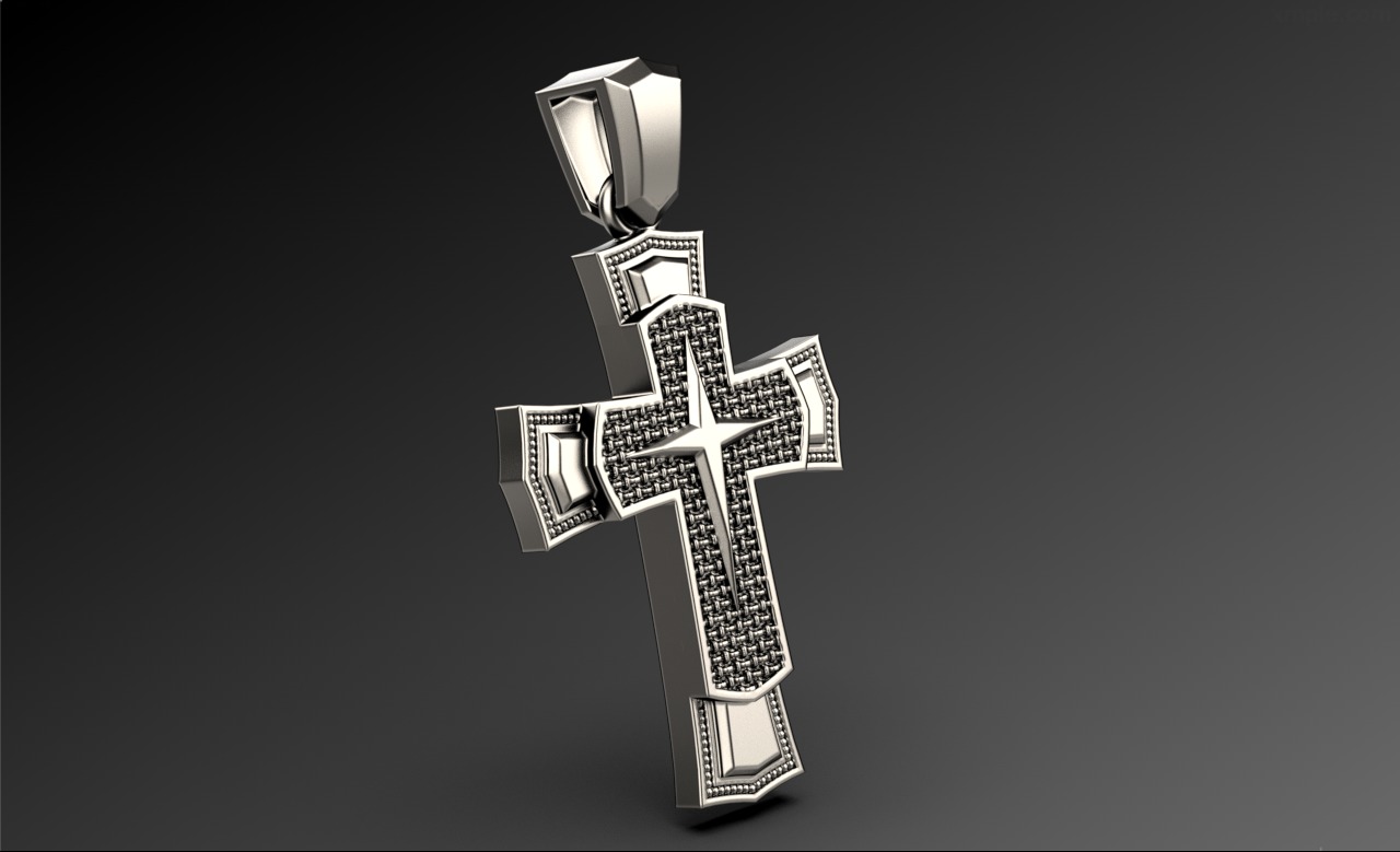 cross pendant 160124 orthodox 3D print model_2