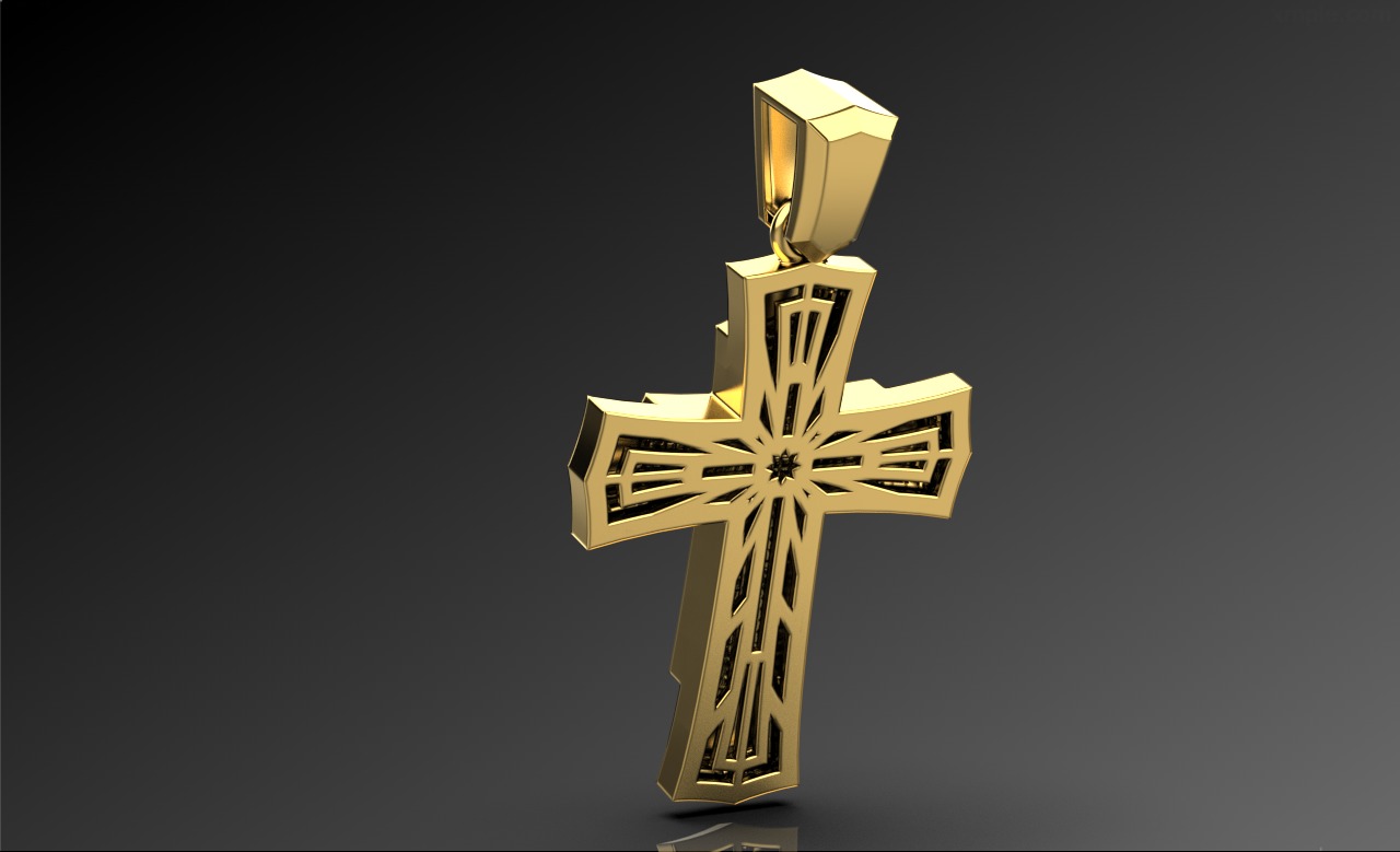 cross pendant 160124 orthodox 3D print model_1