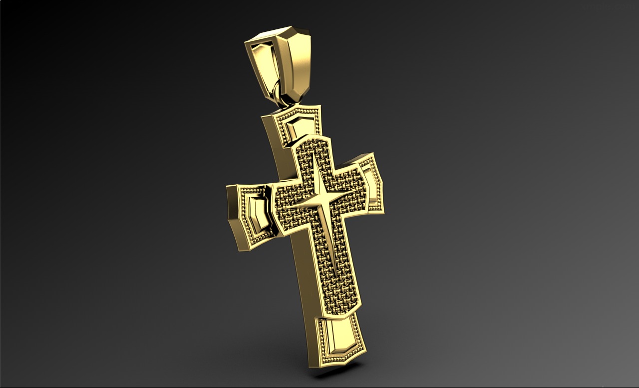 cross pendant 160124 orthodox 3D print model_4