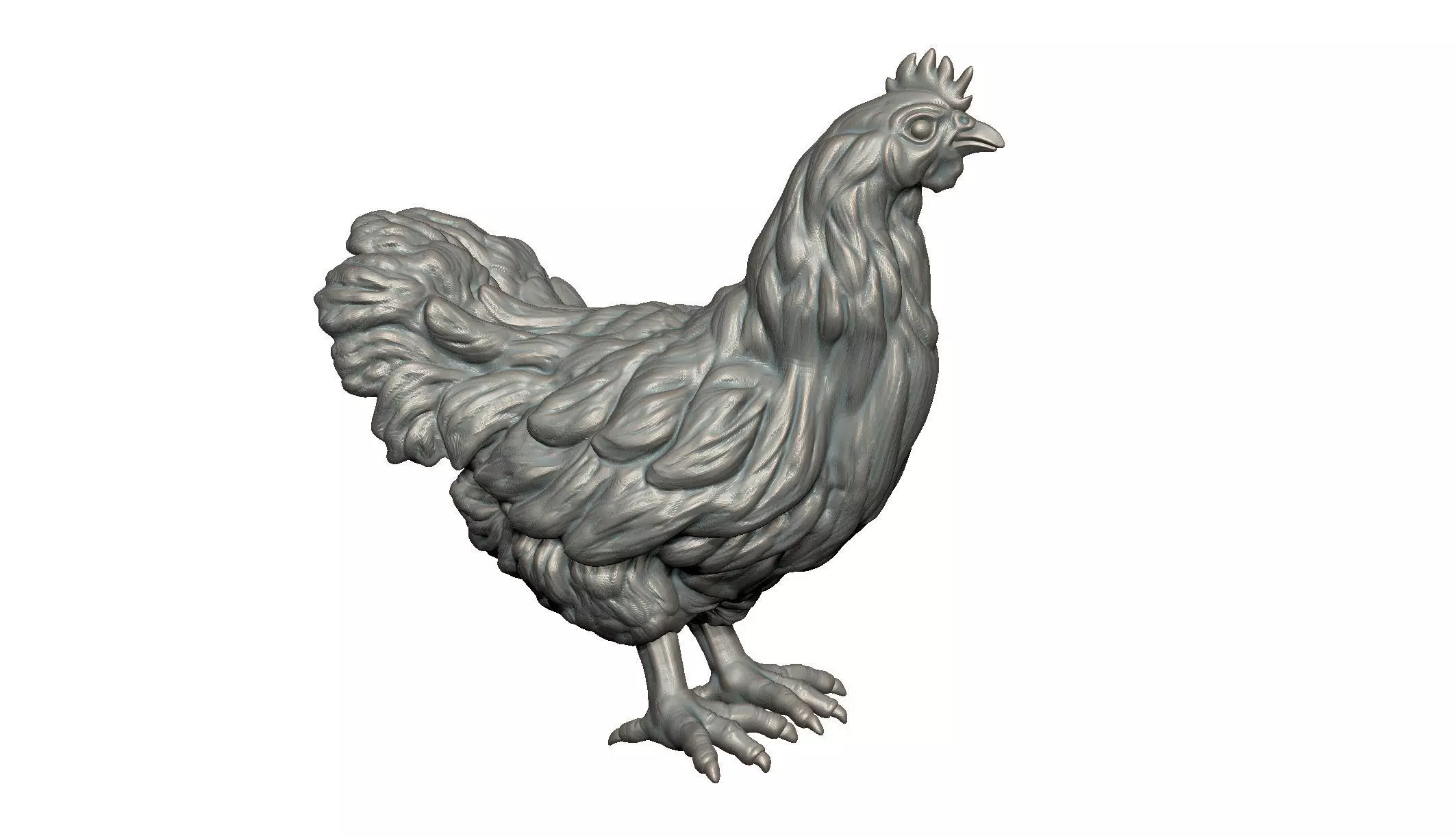 hen sculpture 3D print model