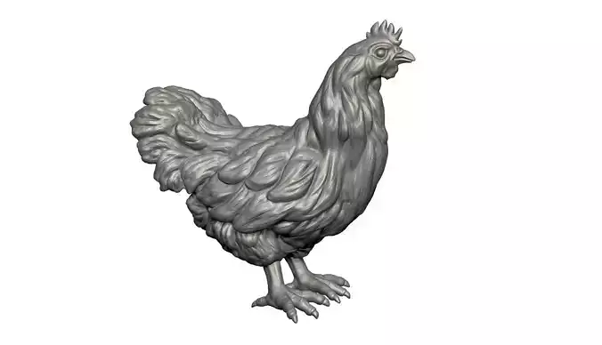 hen sculpture  3D print model