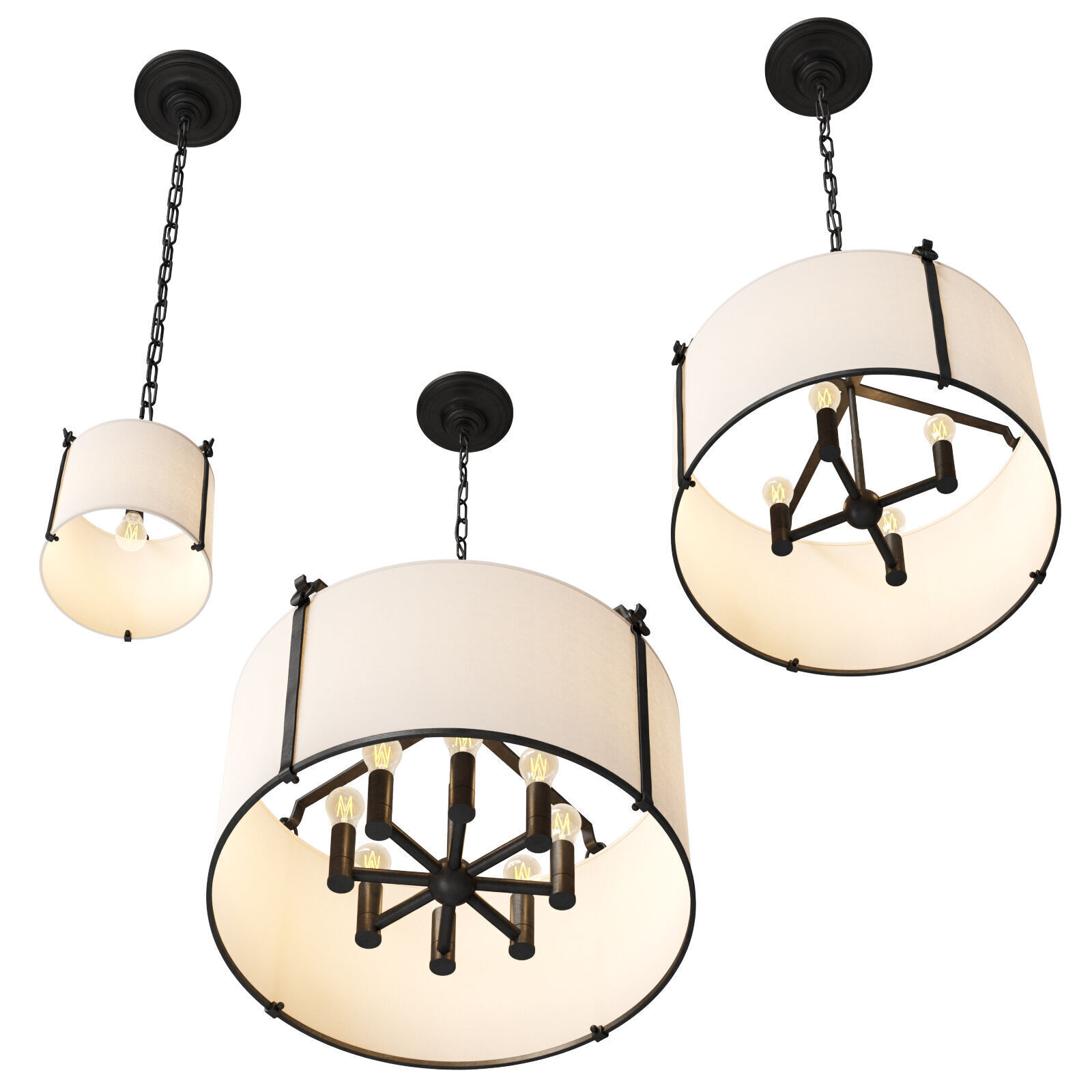 Visual Comfort Pendant Light Aspen 3D model_10