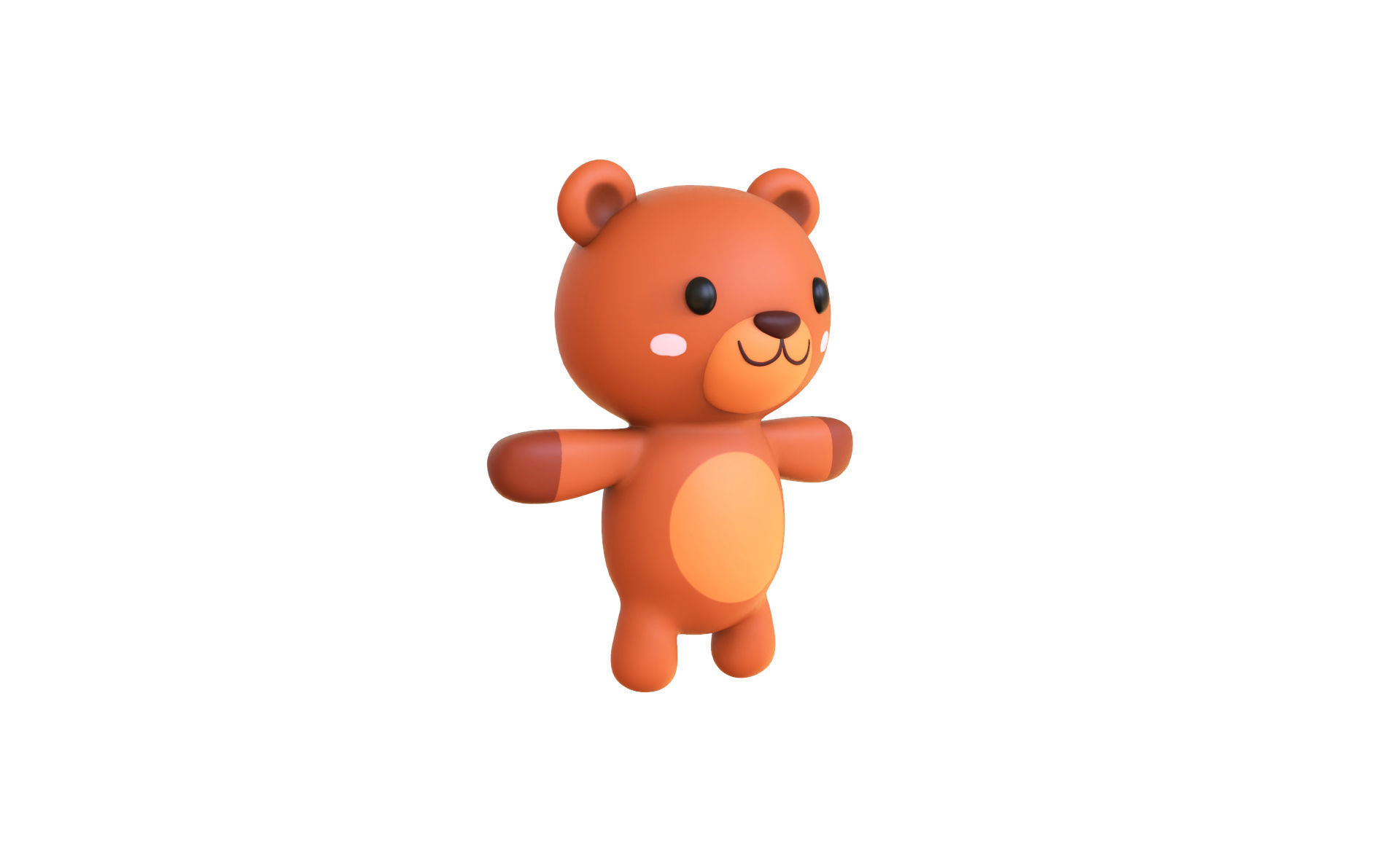Cartoon Brown Bear 3D model_19