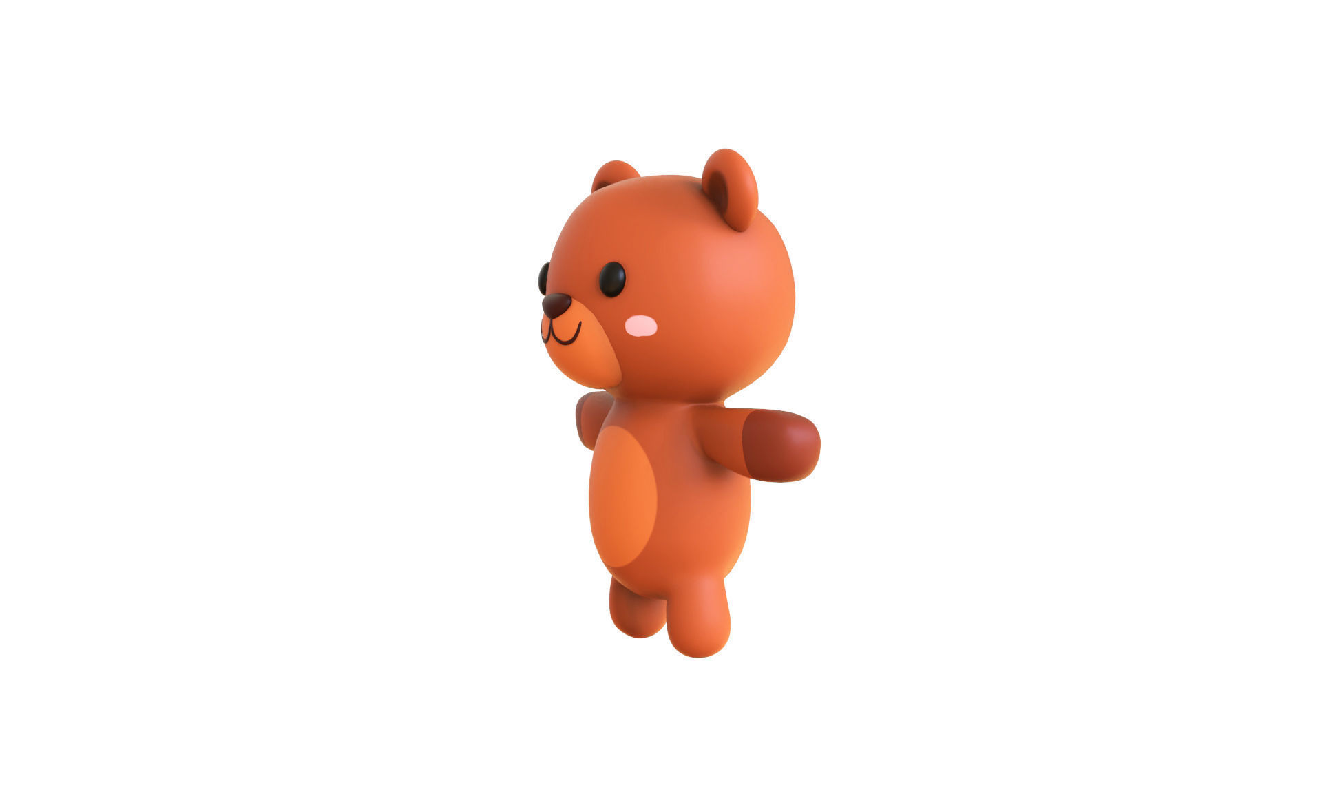Cartoon Brown Bear 3D model_17