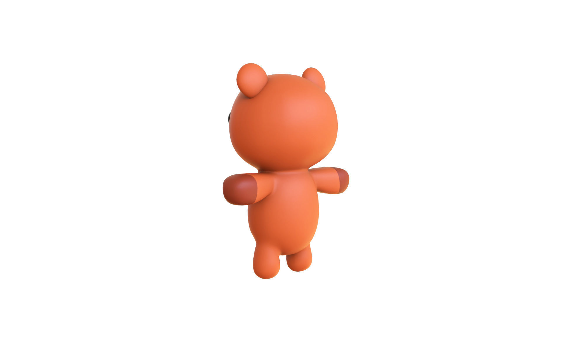 Cartoon Brown Bear 3D model_6