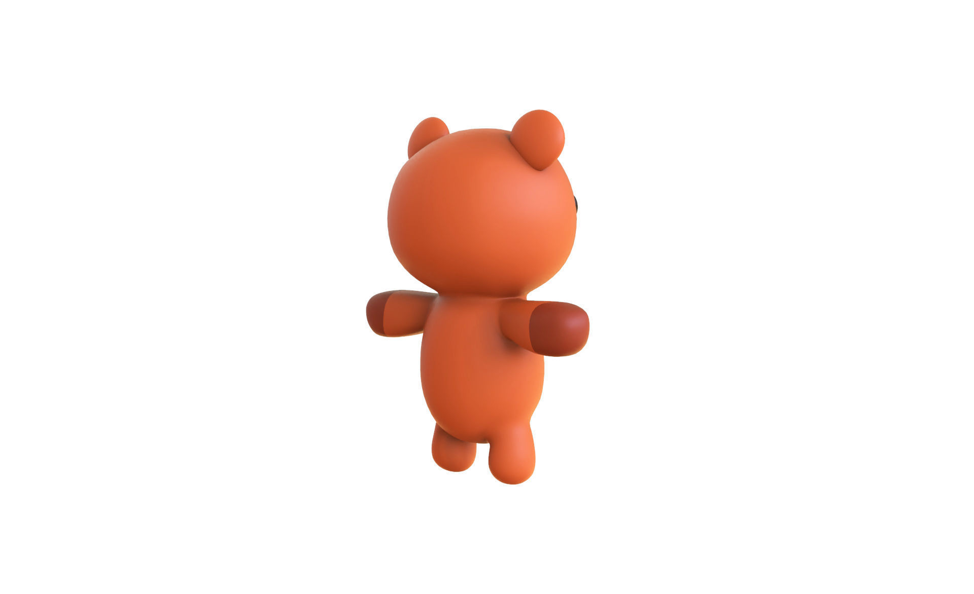 Cartoon Brown Bear 3D model_15