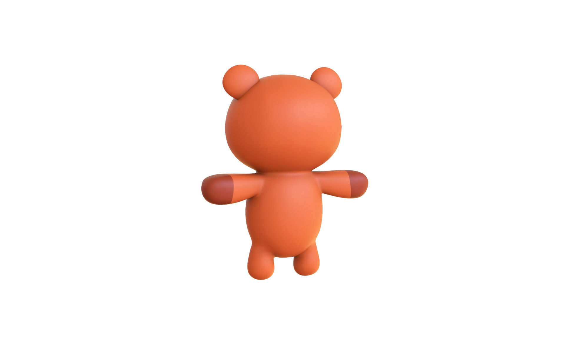 Cartoon Brown Bear 3D model_7
