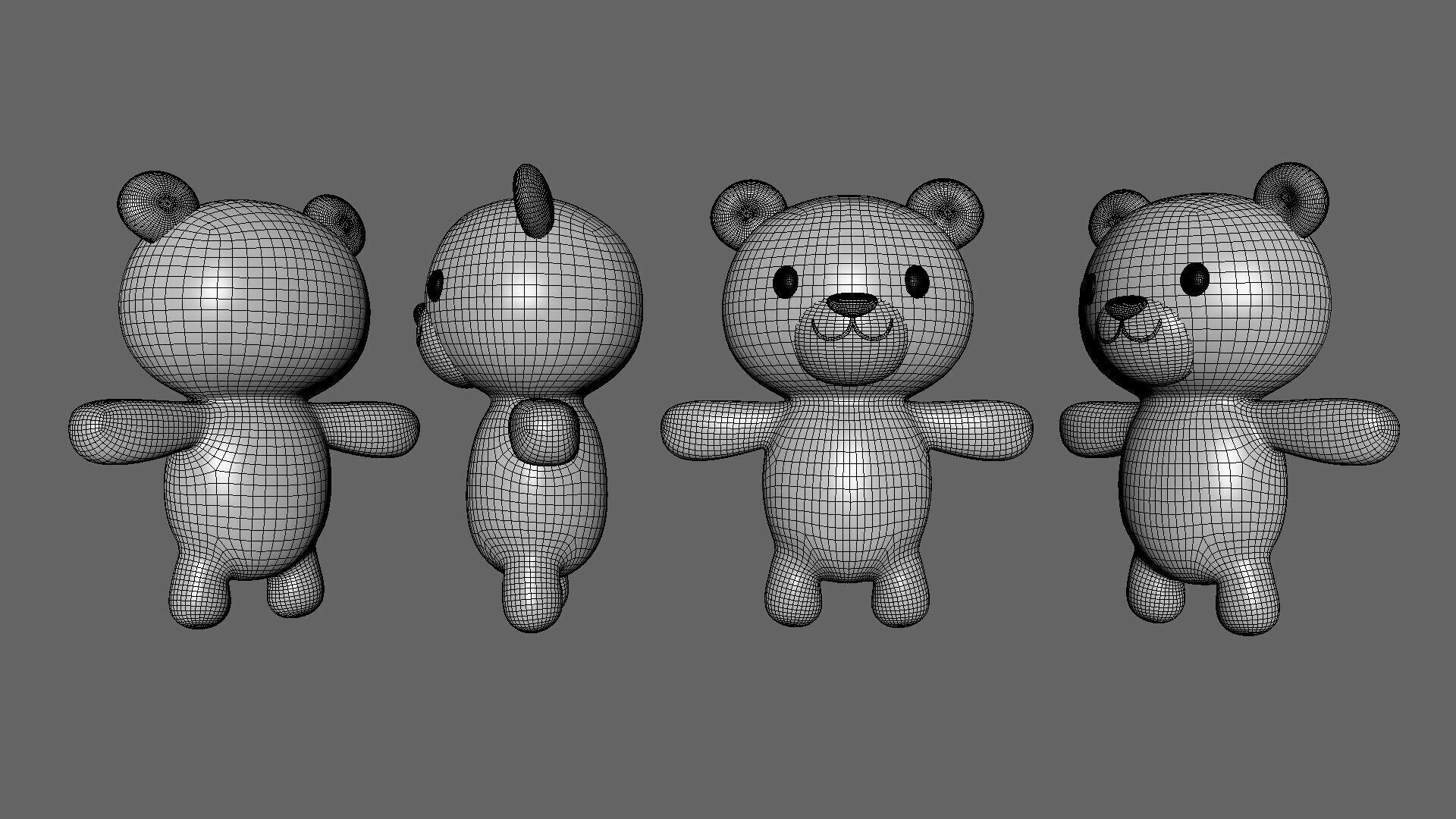 Cartoon Brown Bear 3D model_10