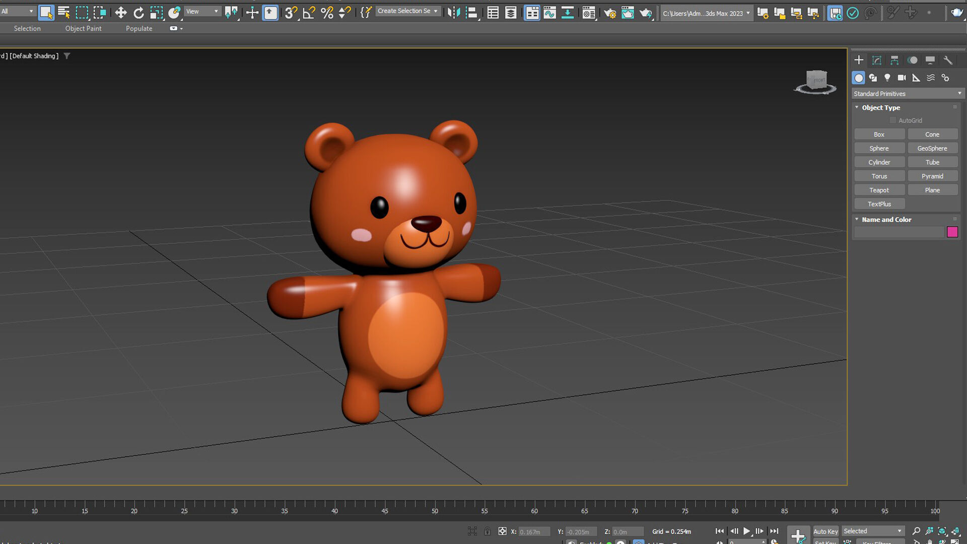 Cartoon Brown Bear 3D model_9