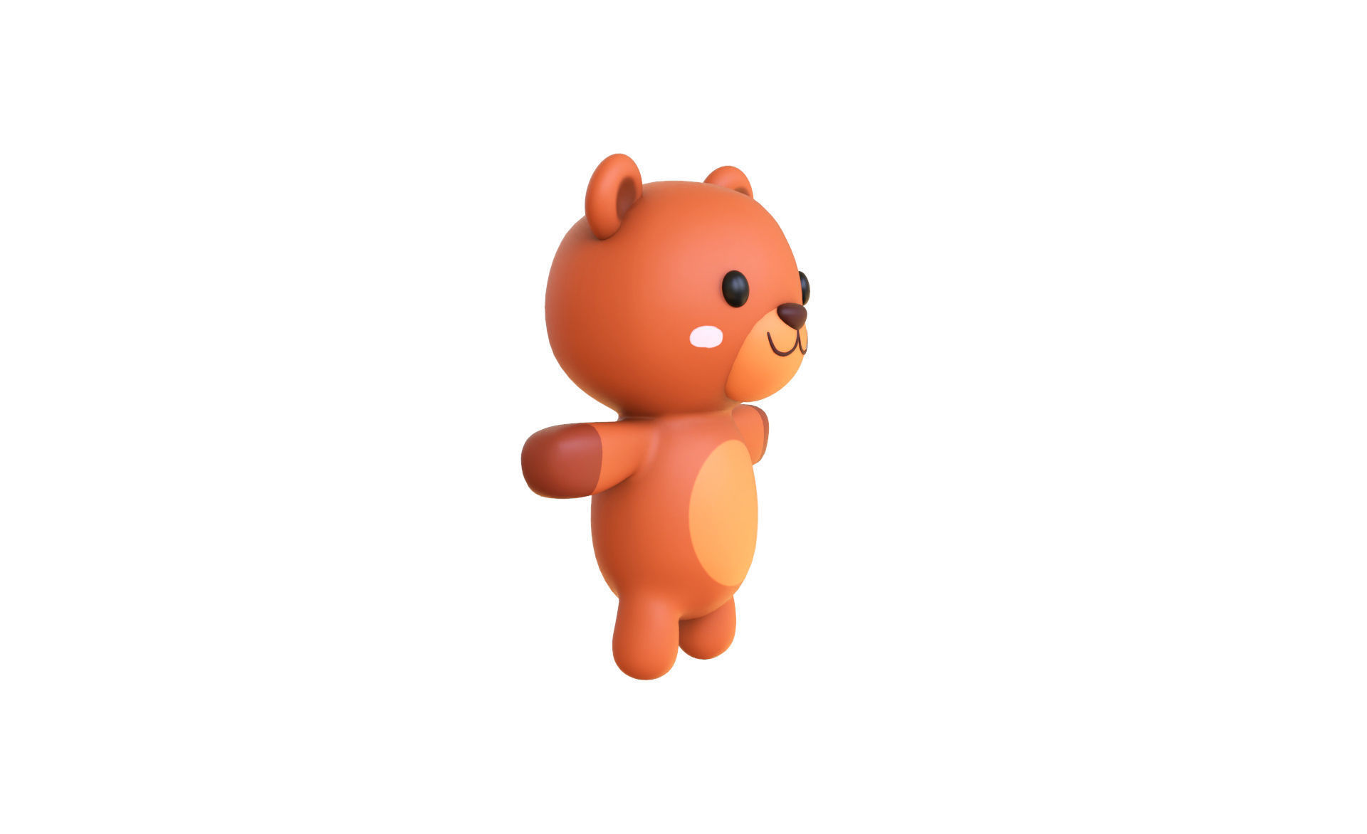 Cartoon Brown Bear 3D model_18