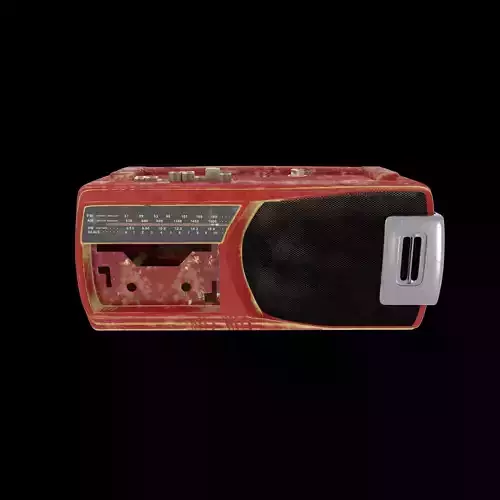 old radio cassette damged