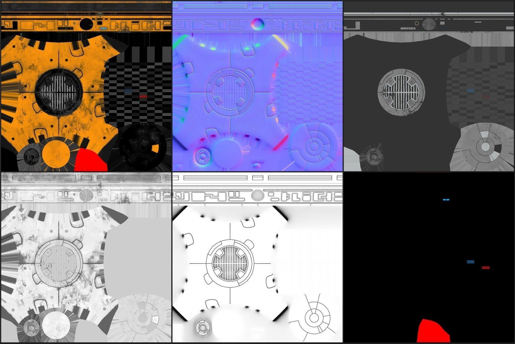 Star Wars BB-9E Robot Droid Yellow Low-poly 3D model_21