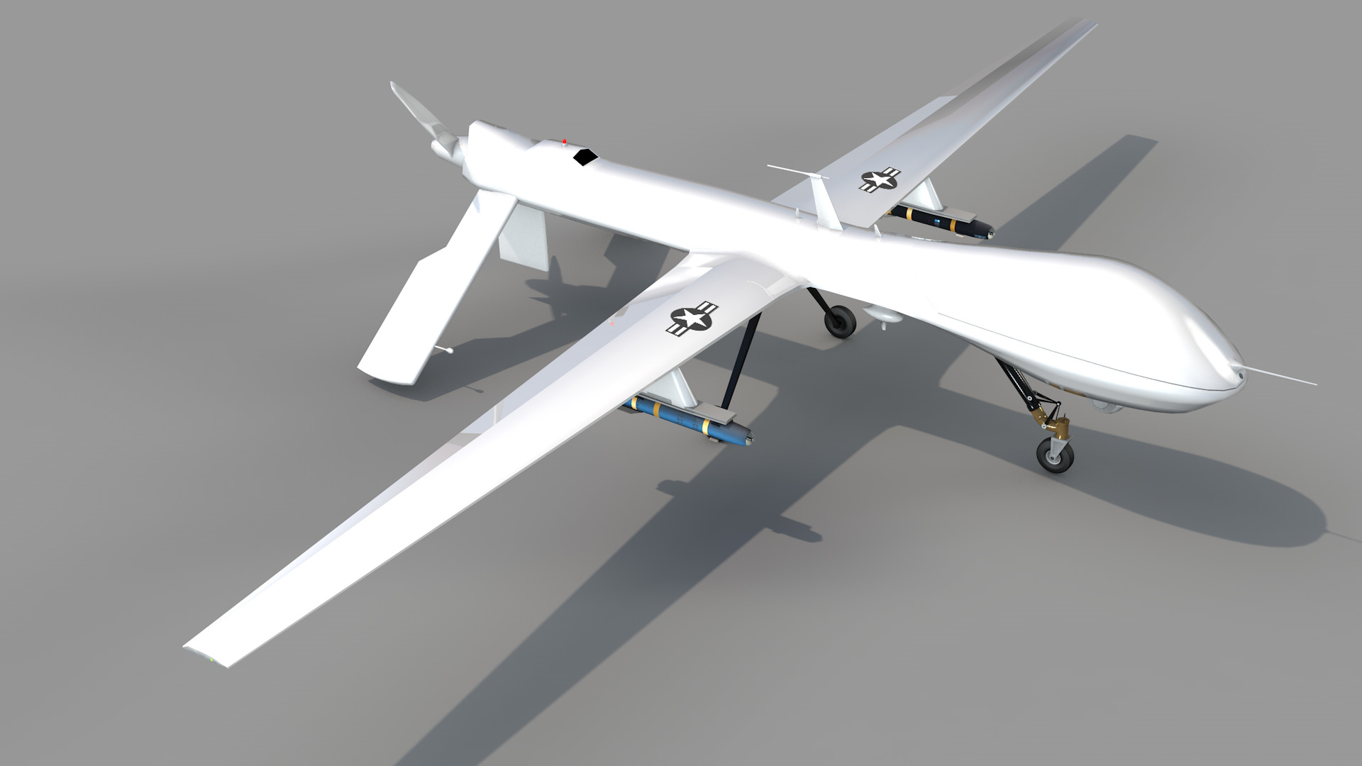 Drone Military Predator Mq-1B 3D model_9