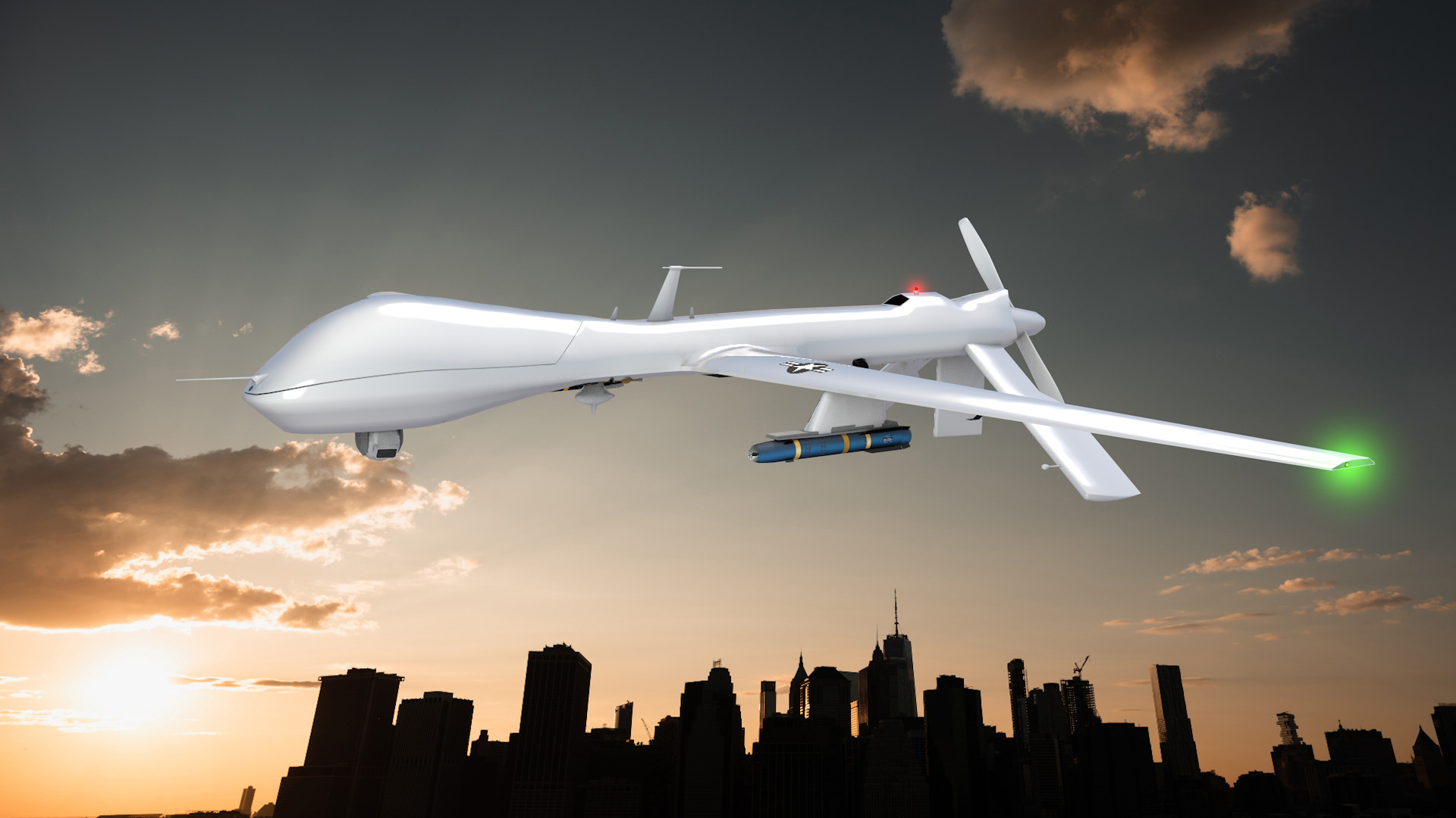 Drone Military Predator Mq-1B 3D model_12