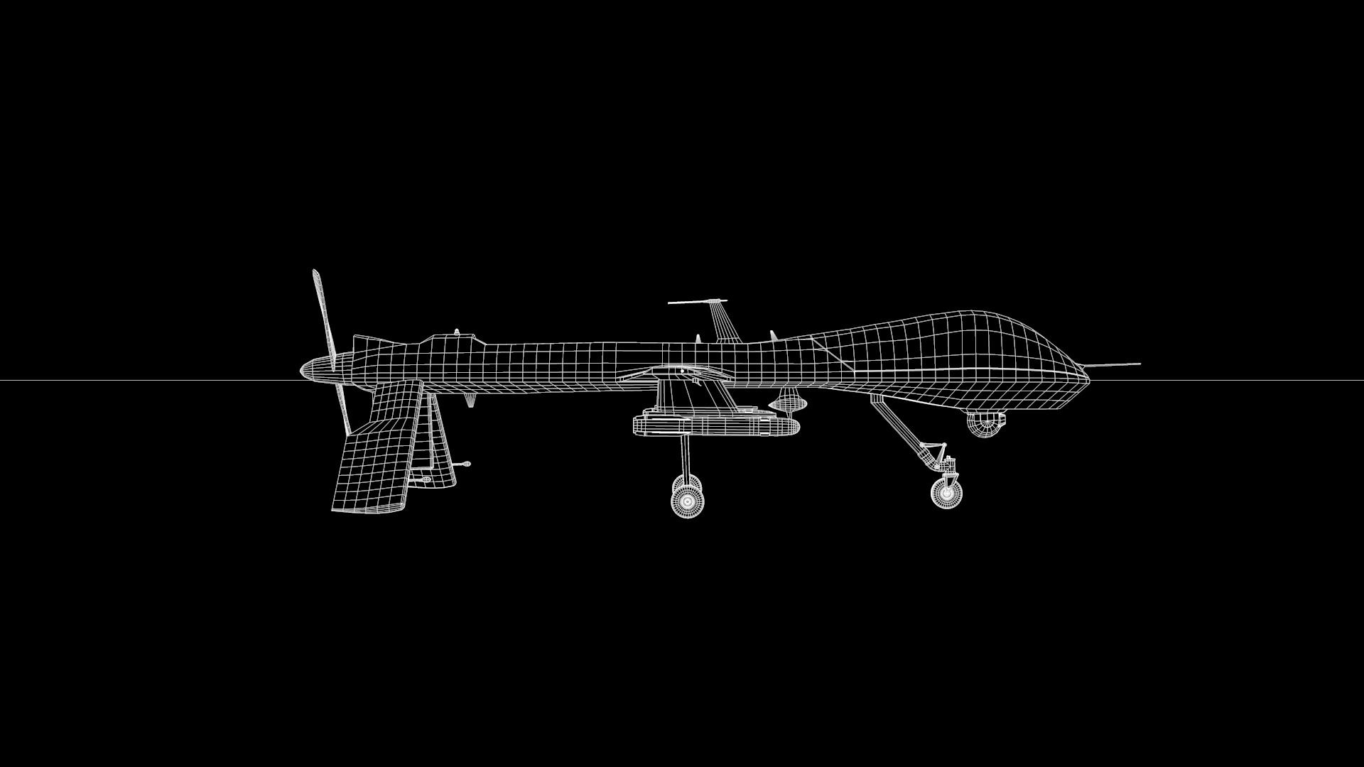 Drone Military Predator Mq-1B 3D model_2