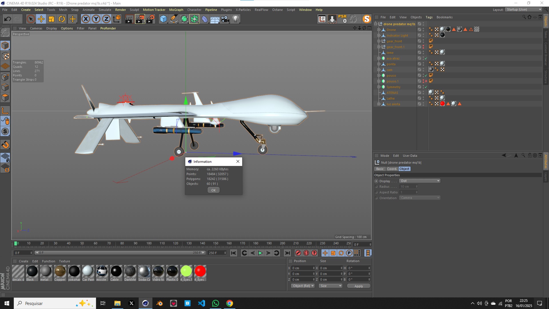 Drone Military Predator Mq-1B 3D model_11