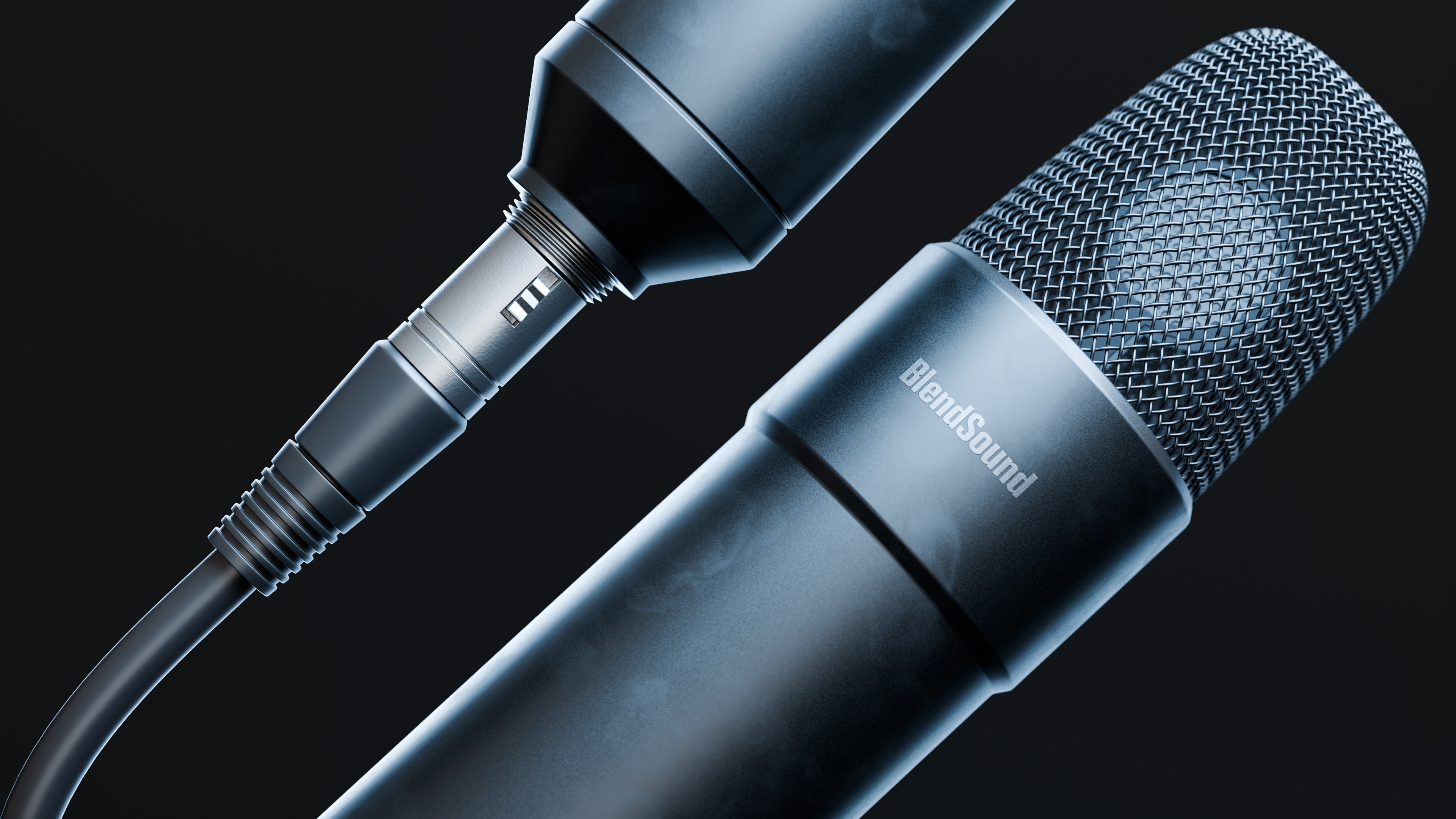 Realistic Studio Microphone 3D model_6