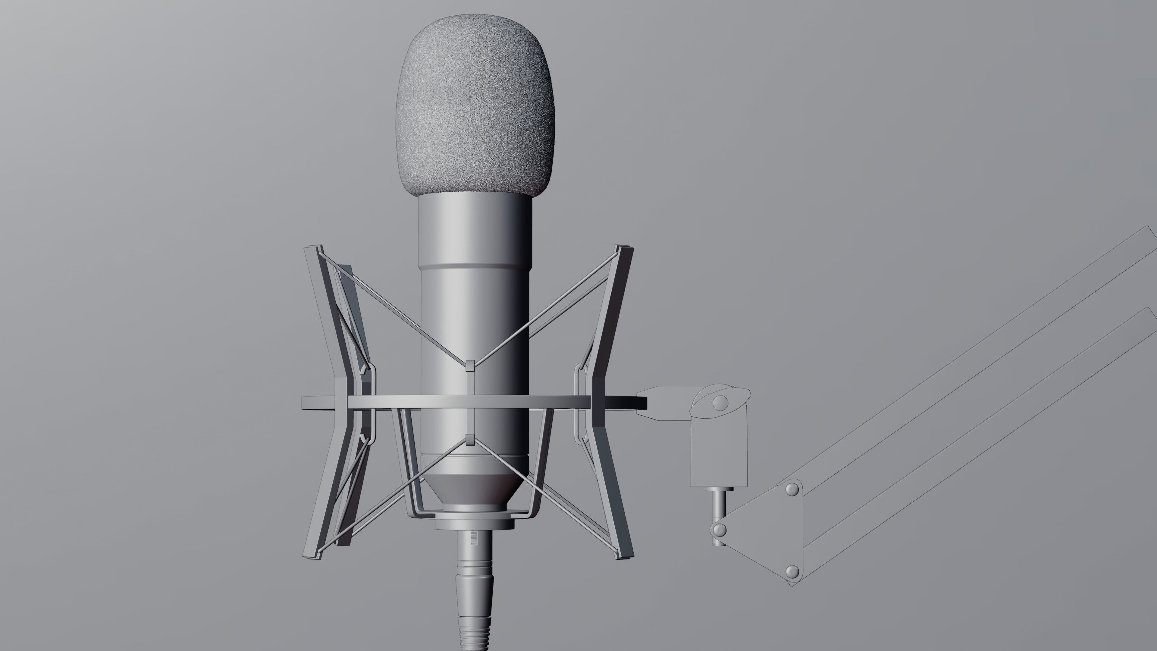Realistic Studio Microphone 3D model_24