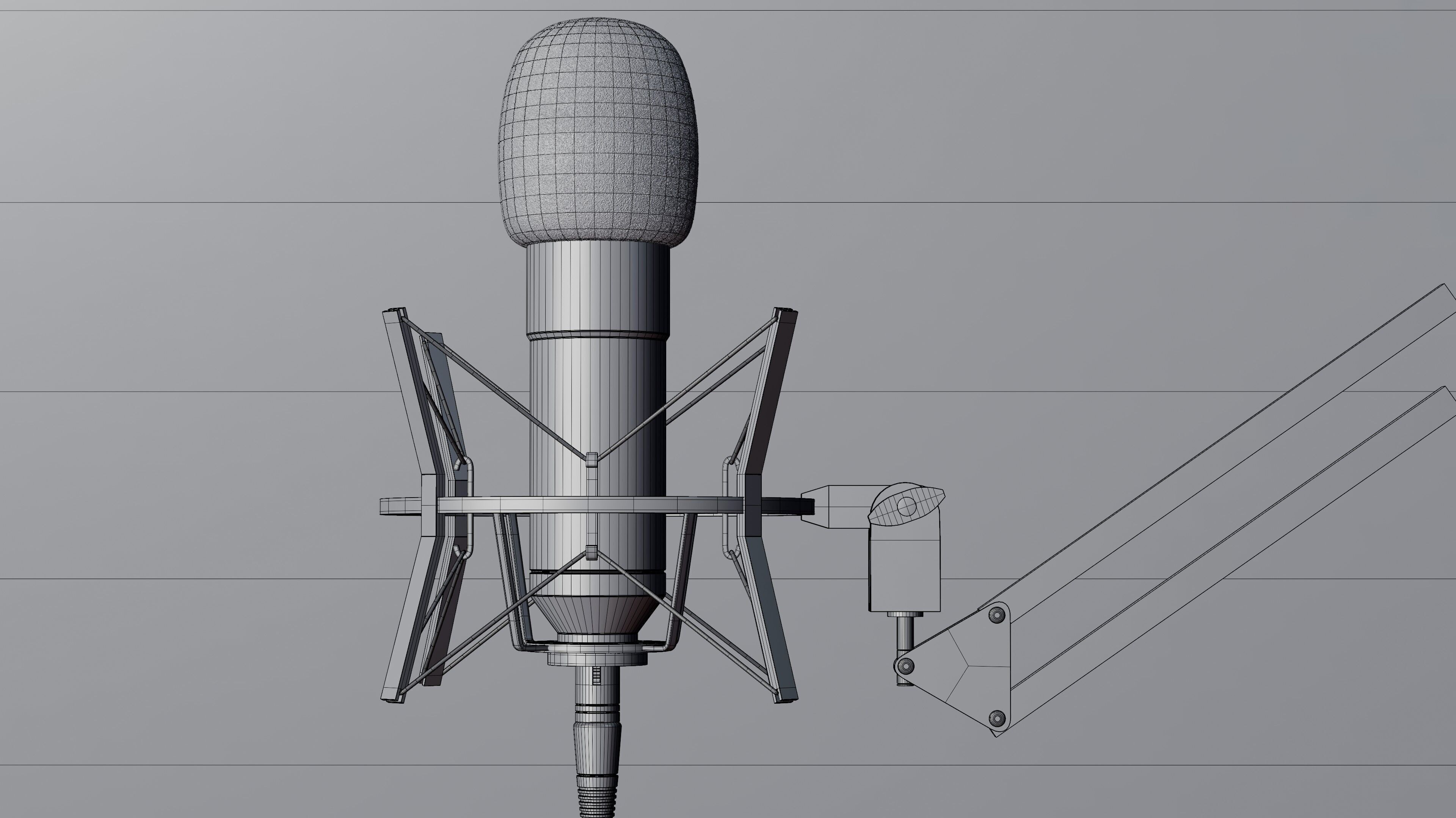 Realistic Studio Microphone 3D model_23