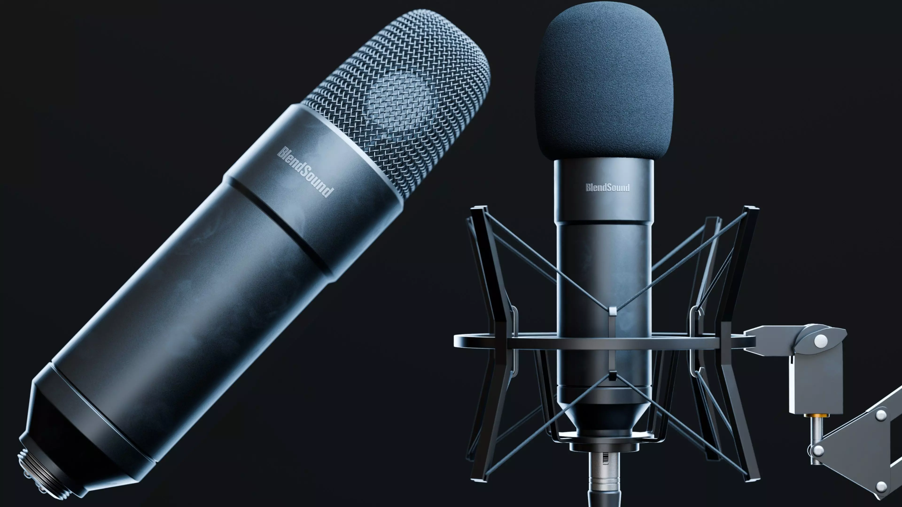 Realistic Studio Microphone 3D model_0