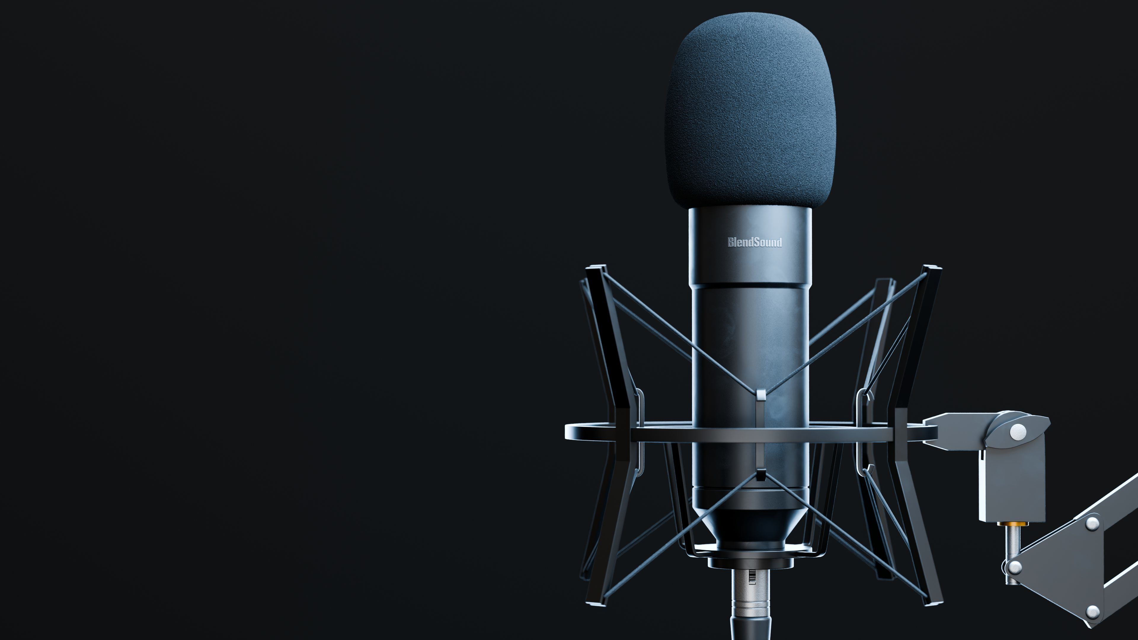 Realistic Studio Microphone 3D model_9