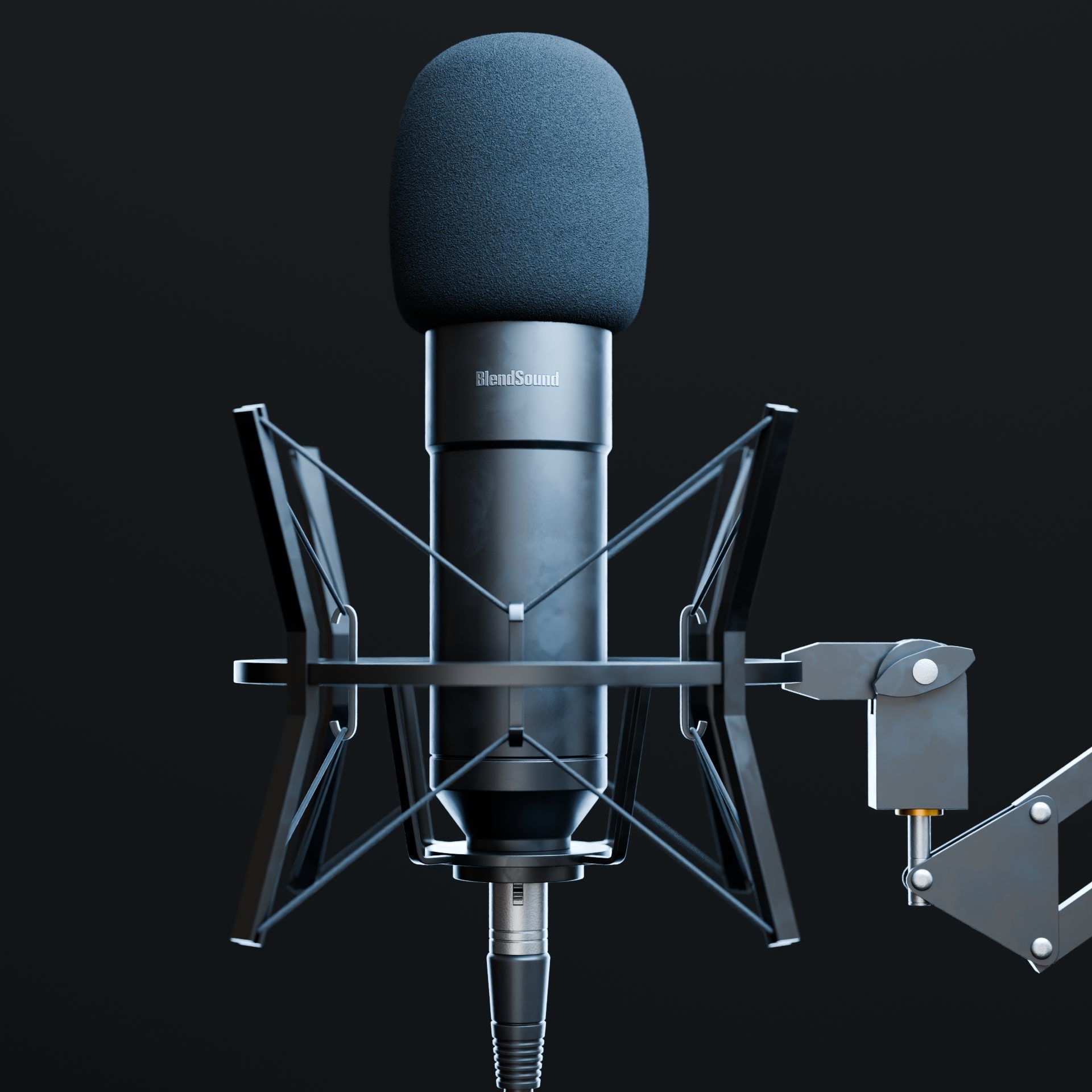 Realistic Studio Microphone 3D model_22