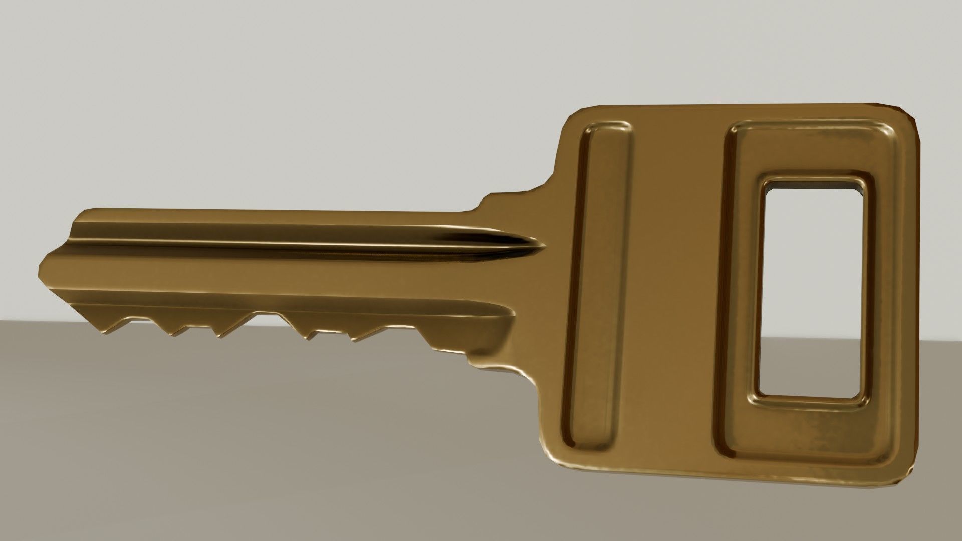 Wooden Varnished Door Low-poly 3D model_3
