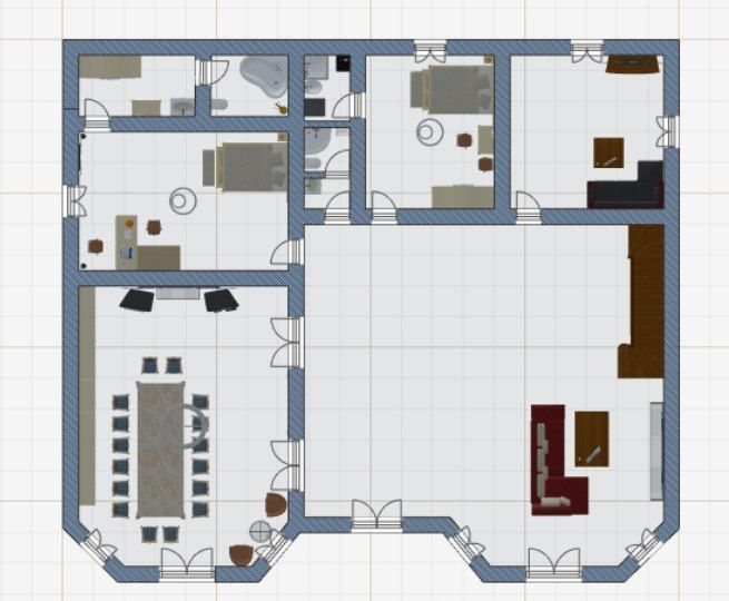 2 storey 6 rooms 16x20 3D model_8