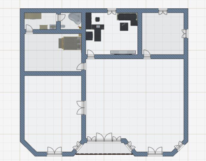 2 storey 6 rooms 16x20 3D model_4