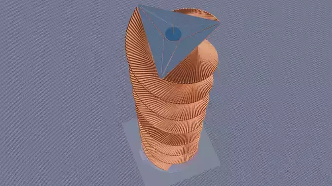 Spiral Tower - futuristic skyscraper 3d model