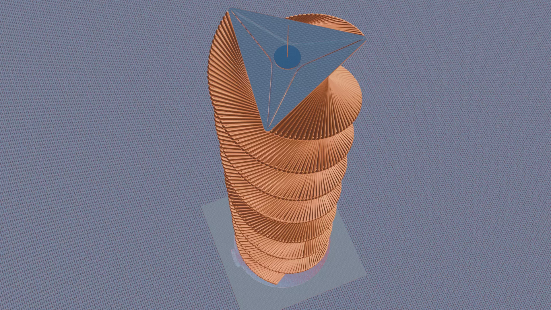 Spiral Tower - futuristic skyscraper 3d model Low-poly 3D model