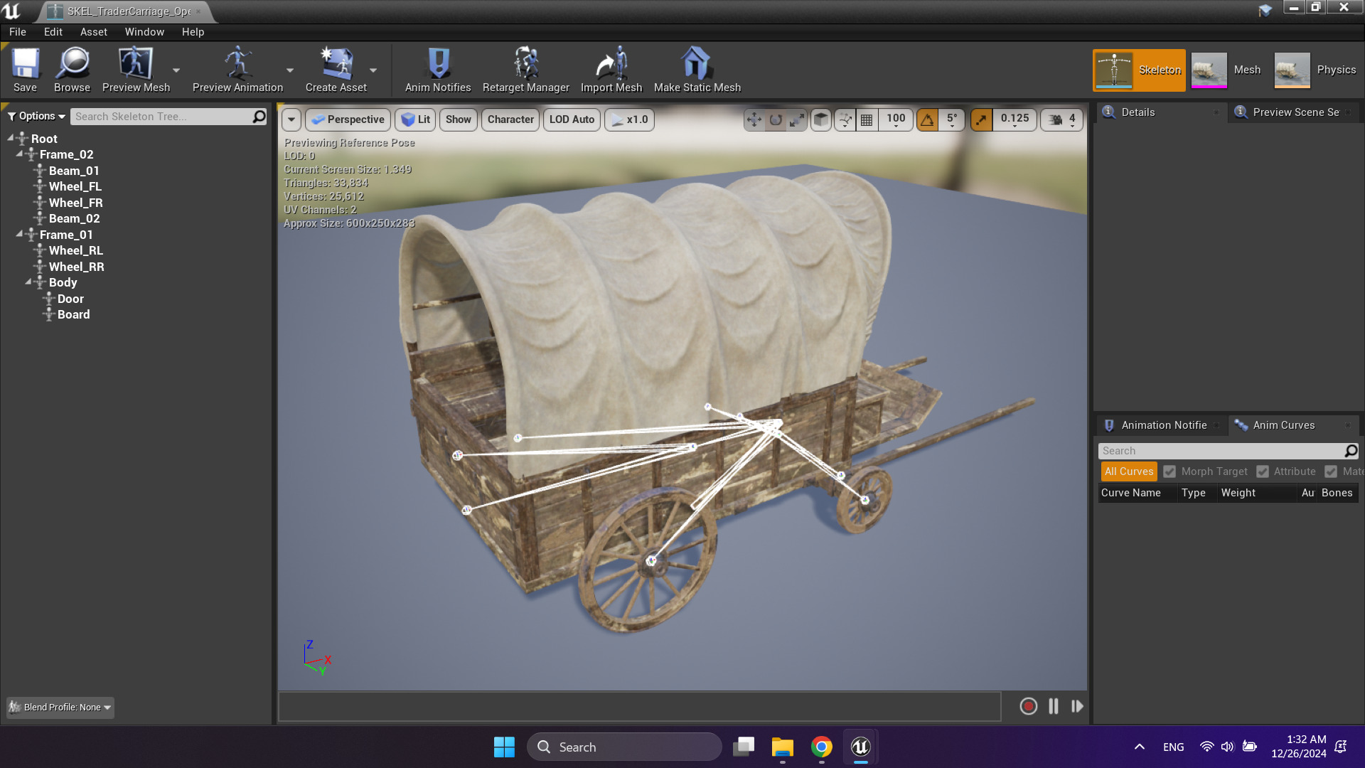 Trader Carriage Low-poly 3D model_9