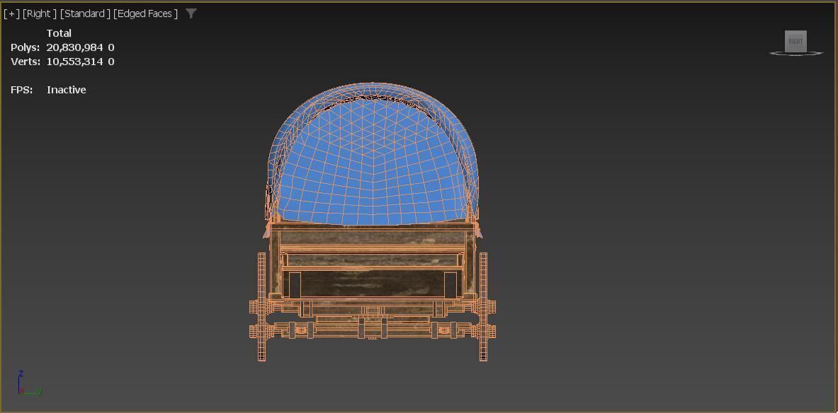 Trader Carriage Low-poly 3D model_14