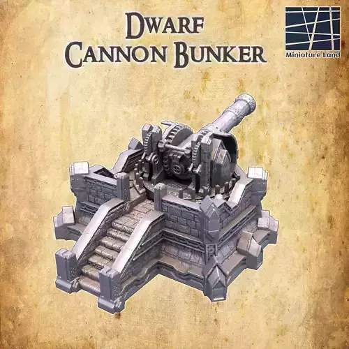 Dwarf Cannon Bunker Tabletop Terrain 28 MM