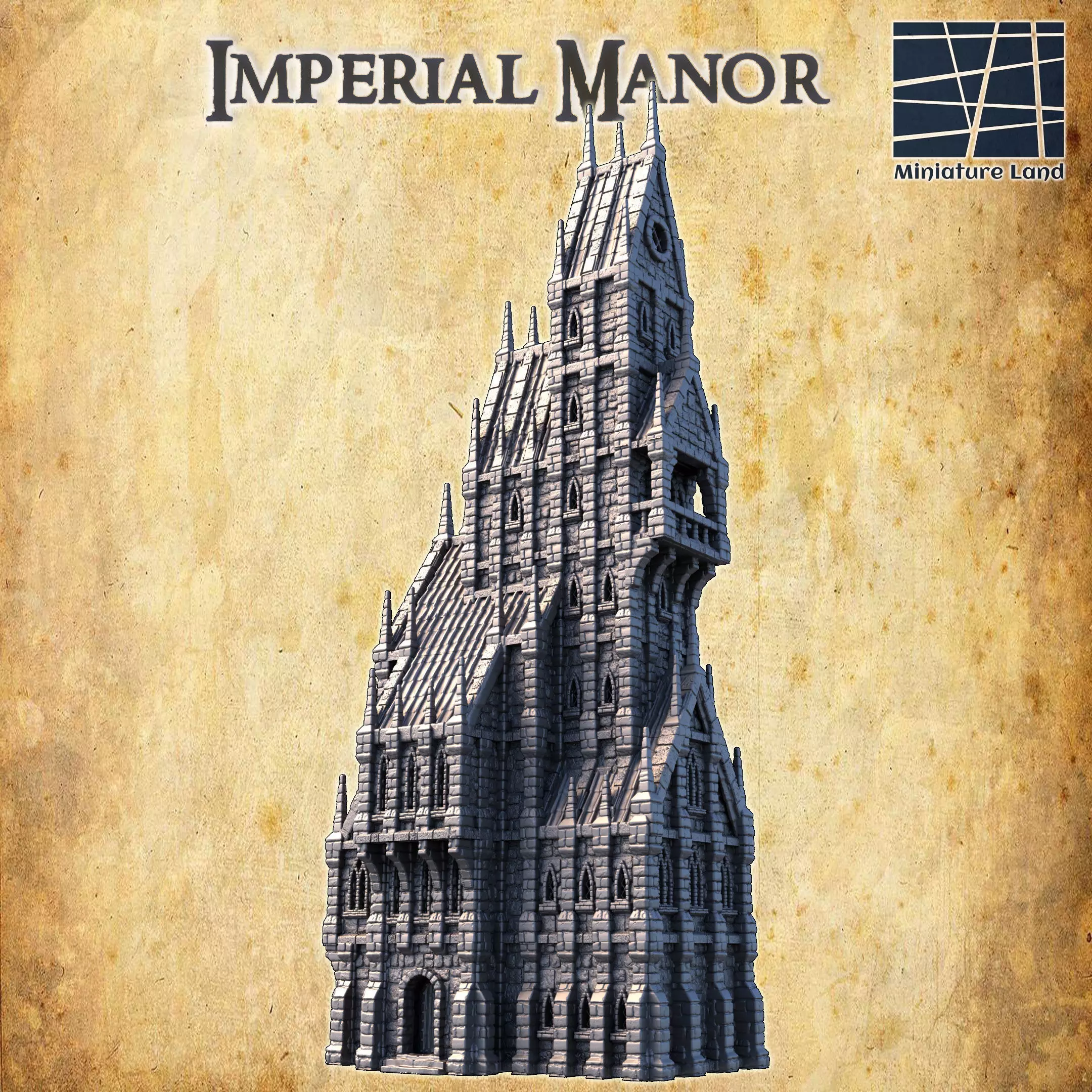 Imperial Manor Tabletop Terrain 28 MM 3D print model