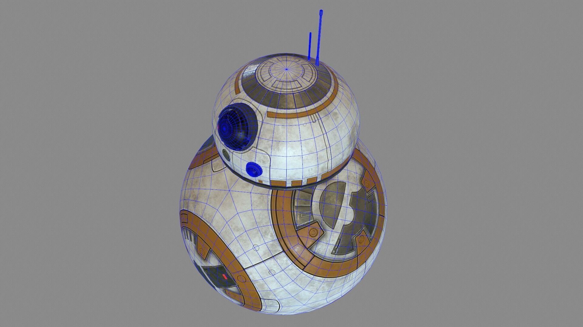 Star Wars BB-8 Robot Droid Low-poly 3D model_15